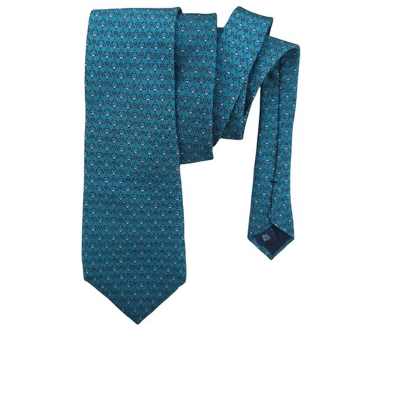 Brooks Brothers Other - BROOKS BROTHERS EST. 1818 Blue Glass Silk Tie USA 57"/ 3.5" EC